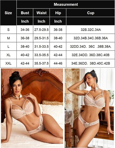 Avidlove Lingerie Sets For Women Sexy 2 Piece Bra And Panty Lace Underwear Sets Underwired Babydoll Outfits S-XXL in Saudi Arabia