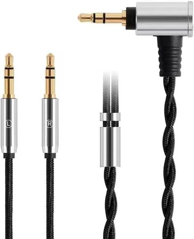 كابل بديل FAAEAL لسماعات Hifiman SUNDARA Ananda، كابل ترقية لسماعات الرأس Hifiman HE4XX/HE-400i/HE560/HE-350/HE1000 2.5 مم/3.5 مم/4.4 مم إلى سلك ذكر مقبس مزدوج 3.5 مم 1.45 متر/4.7 قدم (مقبس 3.5 مم ) in Kuwait