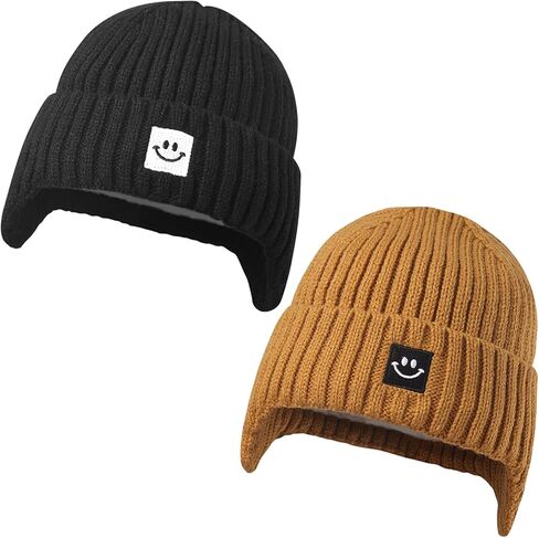 MaxNova 2 Pack Baby Beanie Toddler Winter Hat with Earflap for Girls Boys 0-8 Years in Kuwait