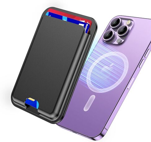 محفظة هاتف مغناطيسية من Coolpow لمحفظة Apple Magsafe 【مغناطيس فائق】 لحامل بطاقات محفظة iPhone لمحفظة Apple Magsafe لهاتف iPhone 15 14 13 12 Pro Max Plus mini Mag Safe Wallet in Kuwait