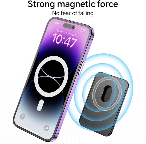 محفظة هاتف مغناطيسية من Coolpow لمحفظة Apple Magsafe 【مغناطيس فائق】 لحامل بطاقات محفظة iPhone لمحفظة Apple Magsafe لهاتف iPhone 15 14 13 12 Pro Max Plus mini Mag Safe Wallet in Kuwait