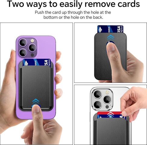 محفظة هاتف مغناطيسية من Coolpow لمحفظة Apple Magsafe 【مغناطيس فائق】 لحامل بطاقات محفظة iPhone لمحفظة Apple Magsafe لهاتف iPhone 15 14 13 12 Pro Max Plus mini Mag Safe Wallet in Kuwait