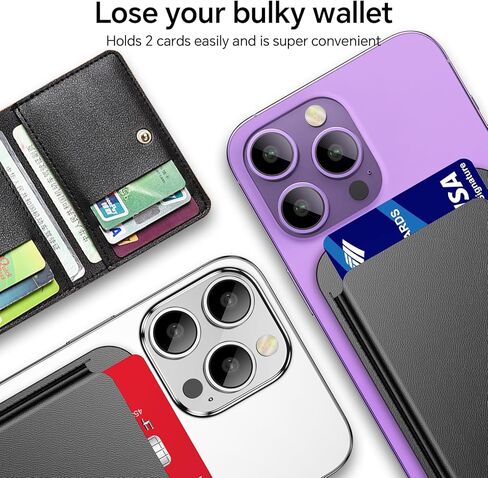 محفظة هاتف مغناطيسية من Coolpow لمحفظة Apple Magsafe 【مغناطيس فائق】 لحامل بطاقات محفظة iPhone لمحفظة Apple Magsafe لهاتف iPhone 15 14 13 12 Pro Max Plus mini Mag Safe Wallet in Kuwait