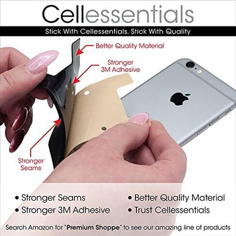 تاجر الولايات المتحدة الأمريكية | محفظة الهاتف الخليوي مع حامل (لبطاقة الائتمان والهوية) iPhone وAndroid ومعظم الهواتف الذكية | عبوة من 3 قطع - أسود، أبيض، وكحلي in Kuwait