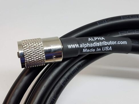 Alpha - 75ft RG8u RG8 Coax Cable with AMPHENOL PL259s Attached in Saudi Arabia