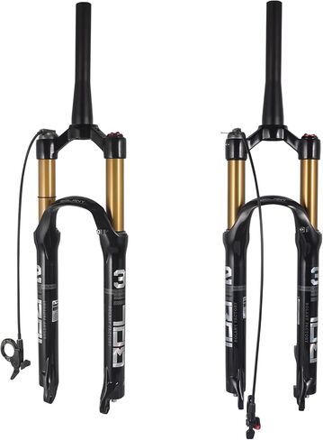 BOLANY 26/27.5/29 بوصة شوكة تعليق من سبائك المغنيسيوم للدراجة MTB، توجيه مدبب وشوكة أمامية مستقيمة (قفل يدوي - قفل عن بعد) in Kuwait