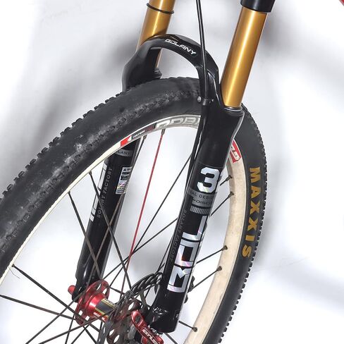 BOLANY 26/27.5/29 بوصة شوكة تعليق من سبائك المغنيسيوم للدراجة MTB، توجيه مدبب وشوكة أمامية مستقيمة (قفل يدوي - قفل عن بعد) in Kuwait