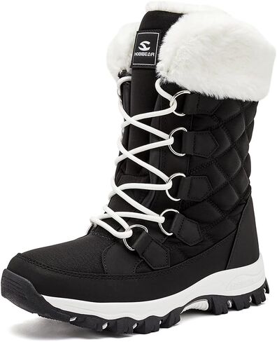 HOBIBEAR Womens Winter Boots Warm Faux Fur Lined Snow Boots Cold Weather Outdoor Shoes Water Resistant in Saudi Arabia