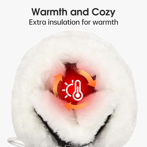 HOBIBEAR Womens Winter Boots Warm Faux Fur Lined Snow Boots Cold Weather Outdoor Shoes Water Resistant in Saudi Arabia