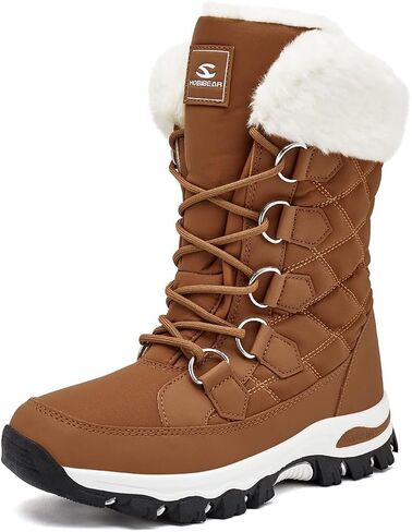 HOBIBEAR Womens Winter Boots Warm Faux Fur Lined Snow Boots Cold Weather Outdoor Shoes Water Resistant in Saudi Arabia