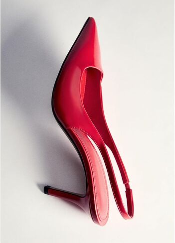 Slingback Heels for Women Patent Leather Stiletto Heel Pumps Pointed Toe Slip On Dress Shoes in Saudi Arabia