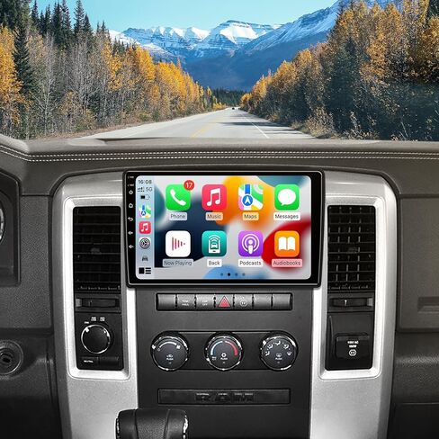 4GB+32GB راديو السيارة ستيريو لدودج رام 1500 2500 3500 2009 2010 2011 2012 CarPlay & Andriod Auto 10.2 بوصة تعمل باللمس راديو السيارة أندرويد مع ملاحة GPS بلوتوث 5GWiFi in Kuwait