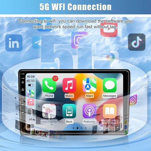 4GB+32GB راديو السيارة ستيريو لدودج رام 1500 2500 3500 2009 2010 2011 2012 CarPlay & Andriod Auto 10.2 بوصة تعمل باللمس راديو السيارة أندرويد مع ملاحة GPS بلوتوث 5GWiFi in Kuwait