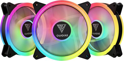 Gamdias Aeolus M2 120mm RGB Case Fan مع وحدة تحكم - أداء عالي وتبريد هادئ in Kuwait
