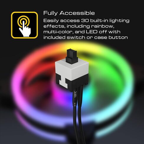 Gamdias Aeolus M2 120mm RGB Case Fan مع وحدة تحكم - أداء عالي وتبريد هادئ in Kuwait