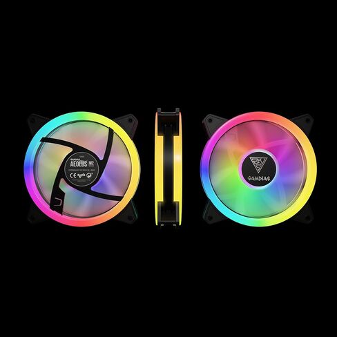 Gamdias Aeolus M2 120mm RGB Case Fan مع وحدة تحكم - أداء عالي وتبريد هادئ in Kuwait