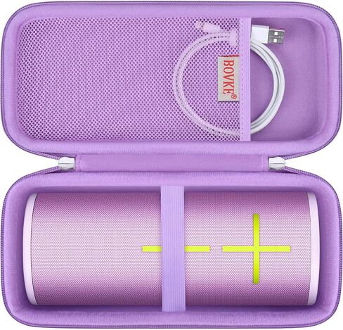 حقيبة حمل صلبة من BOVKE للأذنين النهائية MEGABOOM 4/3 مكبر صوت بلوتوث محمول مقاوم للماء، حامل سفر UE MEGABOOM 4 مع جيب شبكي لكابلات الشحن، أزرق in Kuwait