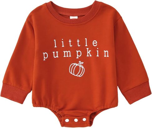 Infant Romper Halloween Newborn Pumpkin Sweatshirt Romper Long Sleeve Onesie Jumpsuit Baby Boy Girl Fall Clothes in Saudi Arabia