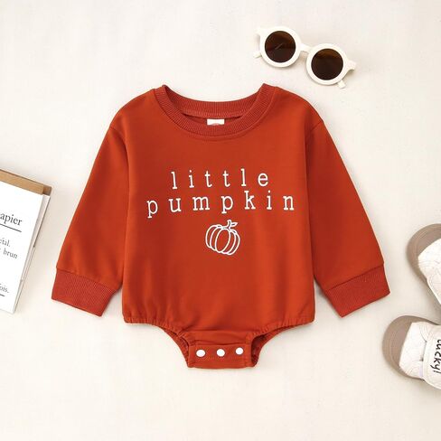 Infant Romper Halloween Newborn Pumpkin Sweatshirt Romper Long Sleeve Onesie Jumpsuit Baby Boy Girl Fall Clothes in Saudi Arabia