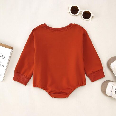 Infant Romper Halloween Newborn Pumpkin Sweatshirt Romper Long Sleeve Onesie Jumpsuit Baby Boy Girl Fall Clothes in Saudi Arabia