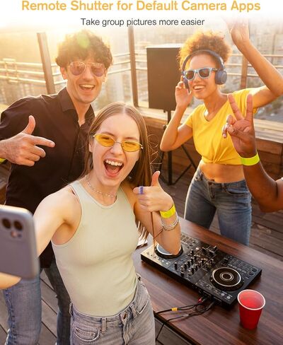 حلقة التمرير عن بعد من ADZERD لـ TikTok، أداة تحويل الصفحات لتطبيق Kindle على iPad iPhone، جهاز تحكم عن بعد لتسجيل الفيديو بكاميرا بلوتوث لنظام iOS Android - أرجواني مطفي in Kuwait