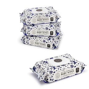 Little ToesNatural Hypoallergenic Bamboo Baby Wipes 4 Packs 300 Count