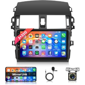 2G+32G Android Car Radio Stereo for Toyota Corolla 2009-2013, 9 Inch Touch Screen Head Unit with Mirror Link WiFi Bluetooth GPS Navigation FM RDS SWC AHD Backup Camera