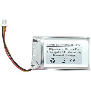 850mAh 3.7V Replacement Battery for Sena Spider ST1 Motorcycle Bluetooth Headset, Helmet intercom