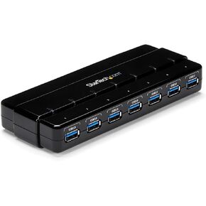 StarTech.com 7 Port USB 3.0 Hub – Up To 5 Gbps – 7 x USB – Universal Multi Port USB Extender for Your Desktop – USB Powered (ST7300USB3B)