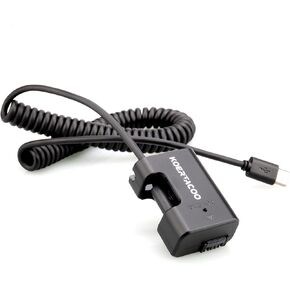 Type-C PD Power Adapter Coiled Cable + AC-PW20 DC Coupler(NP-FW50 Dummy Battery) for Sony Alpha A7 A7R A7S A7SII A6500 A6300 A6100 A6000 NEX5 DSC-RX10 II III IV Cameras.