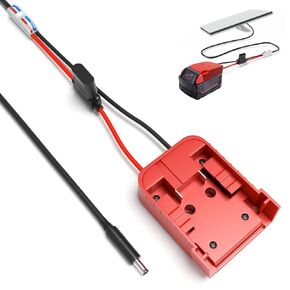 Starlink MINI DC Power Cable for Milwaukee Battery, Compatible with Milwaukee Battery Adapter Direct to Starlink Mini DC Power Cable, with Fuses & Wire Terminals, Small and Portable Starlink Mini Kit