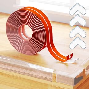 Baby Proofing,16.4ft Clear Edge Protector Strip, Soft Corner Protectors for Baby, Baby Child Safety Tables Corner Guards with Upgraded Pre-Taped Strong Adhesive for Cabinets, Drawers, Cribs