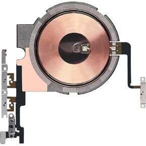 NFC Chip Power Volume Button Wireless Charging Charger Panel Coil Sticker Replacement for iPhone 12 Pro Max Fix On/Off Switch Repair Silent Control Replace Mute Key with Metal Bracket