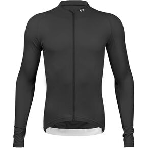 Wulibike Cycling Jersey Men Long Sleeve, Road Bike Jerseys Full Zipper with Pockets, Suitable for Spring and Autumn.