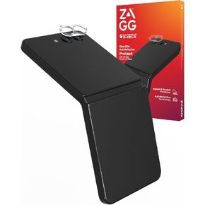 ZAGG Glass Elite Anti-Reflective Samsung Galaxy Z Flip6 Camera Lens Protector - Tempered Glass Lens Protector with Polycarbonate Frame, 5X Stronger, Maximum Scratch Protection, Smudge Resistant
