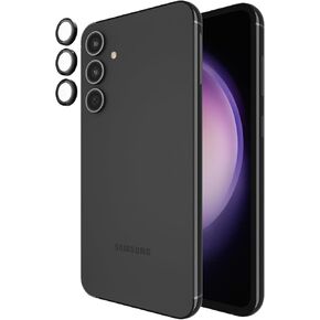 Pelican Samsung Galaxy S23 FE 5G Camera Lens Protector with Aluminum Rings - 9H Tempered Glass - Durable Anti-Scratch, Anti-Shatter, HD View with Night Shoot and Case Friendly, Easy to Install - Black
