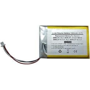 3.7V/1500mAh Replace GPS Navigator Battery for Garmin 2689LMT，Nuvi 2639LMT，010-01188-02，2689LMT 6-inch，Nuvi 2639LMT 6-inch, KI22BI31DI4G1