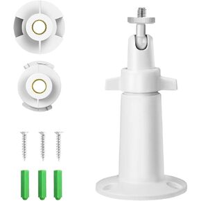 Universal Baby Monitor Wall Mount Holder, Compatible with HelloBaby HB65/HB6550/HB6558/HB66/HB248, ANMEATE SM935E/SM650/Bonoch/ChildsFarm/Eufy Baby Monitor, Adjustable Aluminum Alloy Mount, White