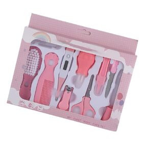 Newborn Nursery Care Set, 10pcs Baby Safety Care Set for Infant for Travel (Pink)