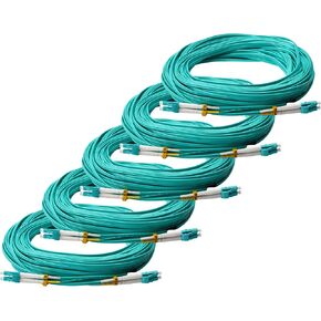 trueCABLE LC to LC OM3 Fiber Patch Cable, 10m (32.80ft), UPC Polish, 10GB Multimode (MM) Duplex 50/125um, Riser Rated (OFNR), UL Listed, 1pc, Aqua in Saudi Arabia