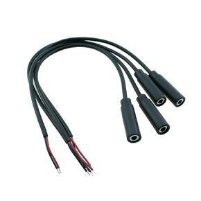 4PCS Black Replacement 3.5mm Female Jack Plug Audio Cable 2 Pole Jack Plug Connector Audio Cable Repair Suitable for Speaker Radio Power Amplifiers