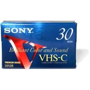 Sony Premium-Grade VHS-C 30-Minute Videocassette - Single