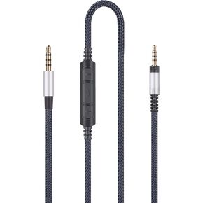 Audio Replacement Cable with in-Line Mic Remote Volume Control Compatible with Sennheiser Momentum, Momentum 2.0, HD1 Headphones, Audio Cord Compatible with Samsung Galaxy Huawei Android in Kuwait