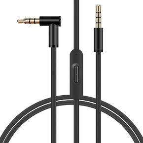 Replacement Audio Cable Cord Wire,Compatible with Beats Headphones Studio Solo Pro Detox Wireless Mixr Executive Pill with in Line Mic and Control (Black)