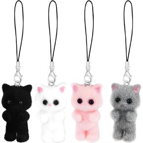 4Pcs Cute Phone Charms Y2K Pink Cell Phone Charms for Case Kawaii Car Phone Charm Kit Black Charms for Phone Blue Phone Keychain Charm Aesthetic Accessories for Phone Bag Airpods Camera Pendant