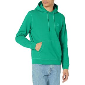 BOSS Men's Patch Logo French Terry Pullover Hooded Cotton Sweatshirt