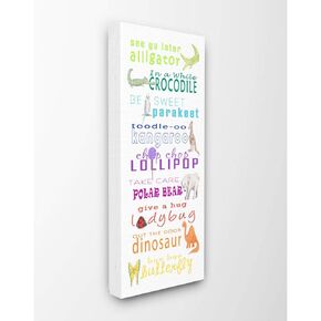 The Kids Room By Stupell See You Later Alligator Animal Goodbyes Wall Plaque Art, 7 x 0.5 x 17, Proudly Made in USA