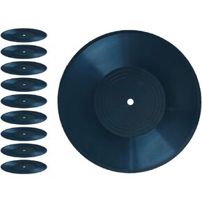 MINI ZOZI 12 inch Black Blank Vinyl Records Fake 10 PCS Indie Aesthetic Room Home Decor on Wall Bedroom Living Room Music Studio Hip Hop Decorative