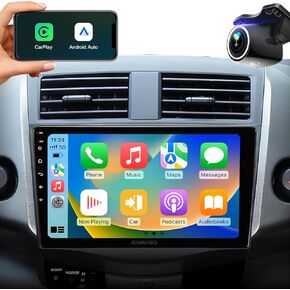 5G WiFi Android 12 Car Stereo Radio for Toyota RAV4 2006 2007 2008 2009 2010 2011 2012 with Wireless Carplay Android Auto 9 inch Touch Screen Radio with Bluetooth/GPS FM/SWC 1080P Backup Camera