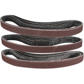 HARFINGTON 3pcs 1 x 30" Sanding Belts 4pcs Each of 80/120/150 Grit Aluminium Oxide Flush Joint Belt Sander Paper for Metal Woodworking Automotive Repair